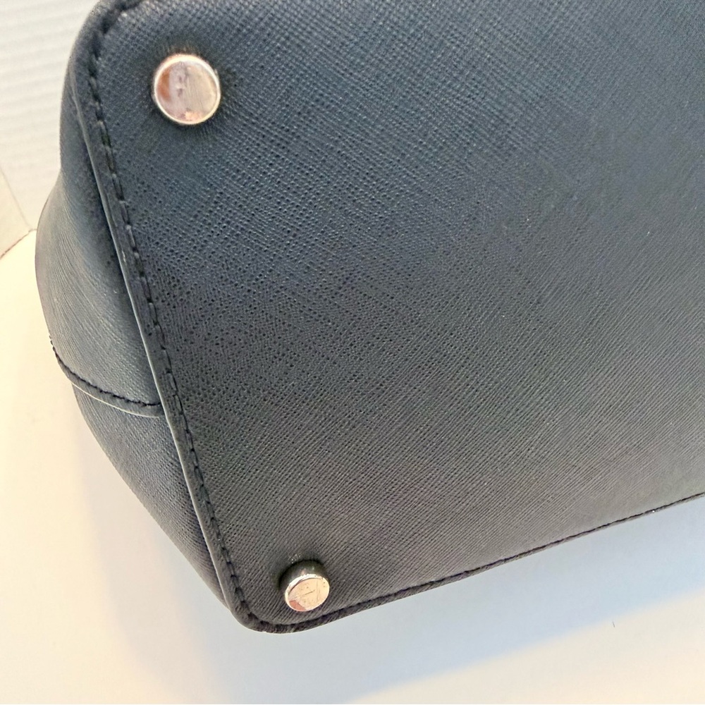 KATE SPADE NEW YORK Black Leather Shoulder Bag Tote - Picture 7 of 16